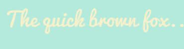 Image with Font Color F4F0CB and Background Color B4EADC